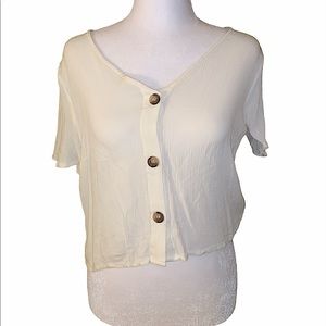 Divided Button-Up Blouse